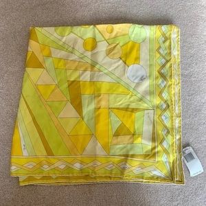 Emilio Pucci Silk Scarf-ArlecchinoAcid Green NWT